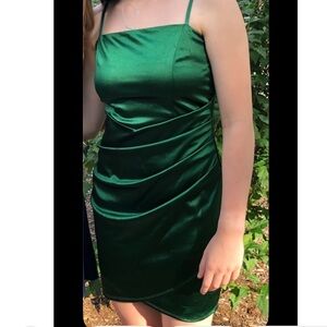 Emerald Sundae One Shoulder Green Dress